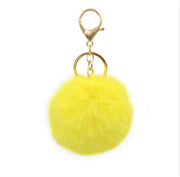 Cute Faux Fur Fluffy Fuzzy Pom Pom Keychain